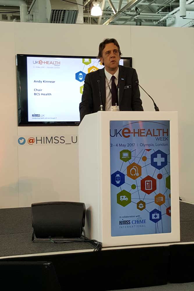 Andy Kinnear head of BCS Health promotes the Well Connected pledge