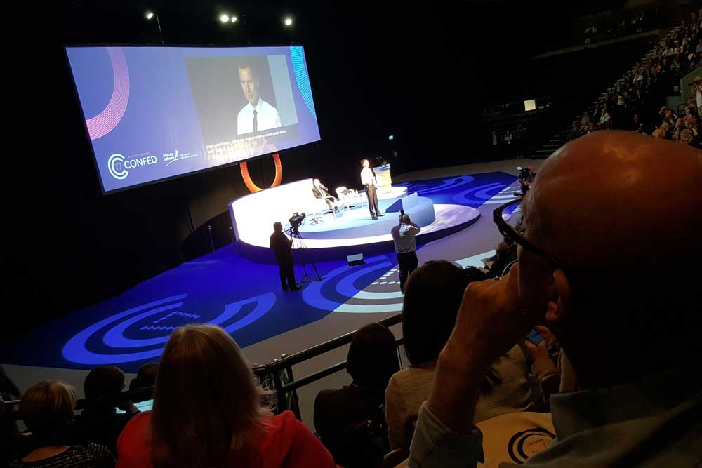 Health secretary Jeremy Hunt on stage