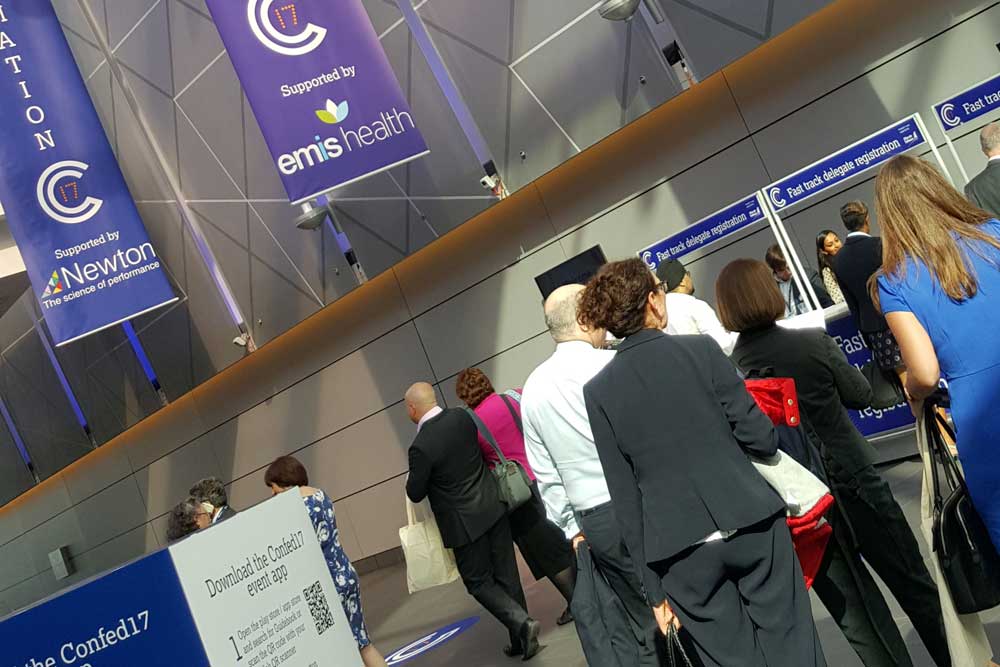 Delegates arrive for the NHS Confederation’s annual conference